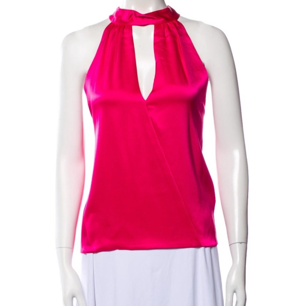 Alice + Olivia Fuchsia Halter Blouse